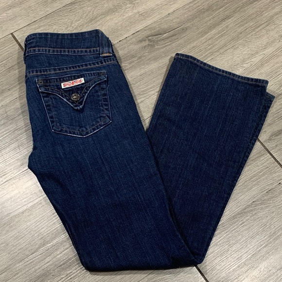 Hudson Jeans Denim - Hudson Beth Mid-Rise Baby Bootcut Stretch Dark Wash Jeans size 28